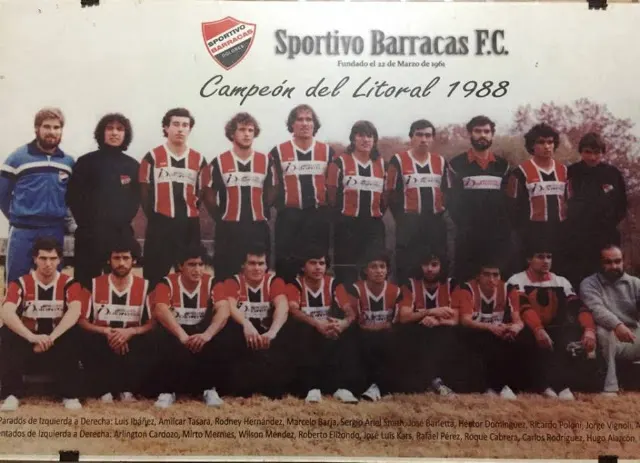 Cuadro con el plantel Campeón del Litoral 1988